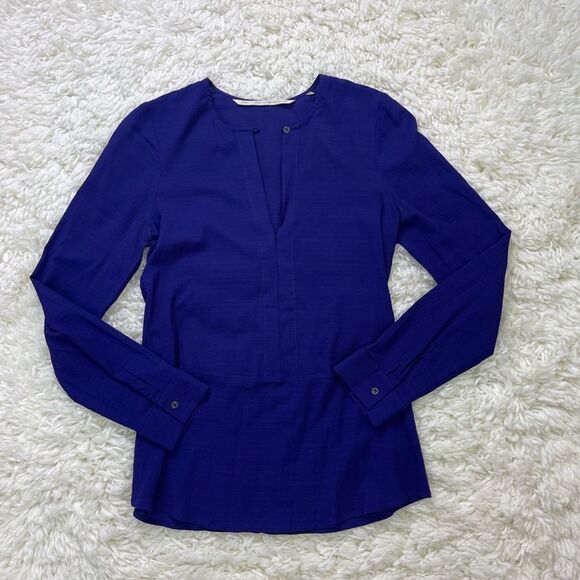 Anthropologie Twelfth Street by Cynthia Vincent Silk Long Sleeve Blouse Pullover - Picture 3 of 5